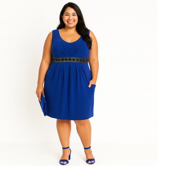 TORRID Blue Scoop Neck Tank Pocket Dress Blue Size 2X - Picture 1 of 10